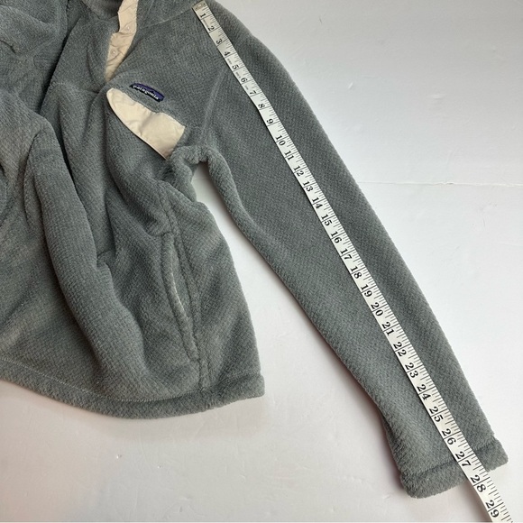 Patagonia Re-Tool Snap-T Pullover Women’s Size Medium Jacket Gray Grey Cream - Picture 5 of 9